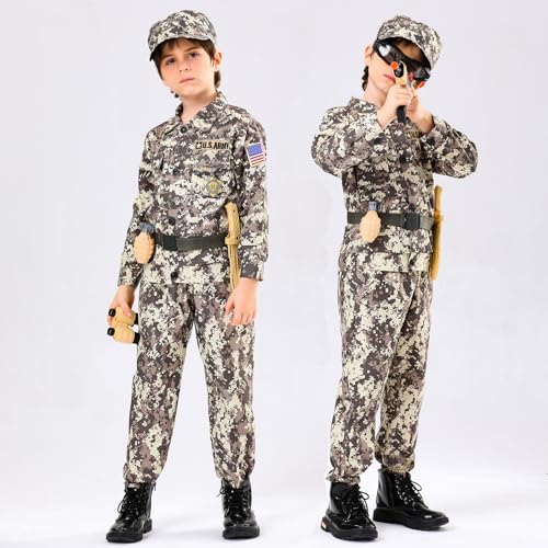 Kids Military Soldier Halloween Costume Set