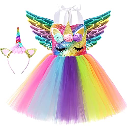LED Unicorn Princess Costume for Kids Halloween