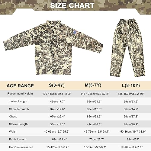Kids Military Soldier Halloween Costume Set
