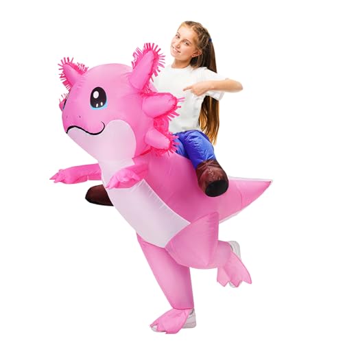 Stegosaurus Inflatable Axolotl Costume for Kids