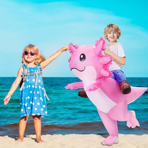 Stegosaurus Inflatable Axolotl Costume for Kids