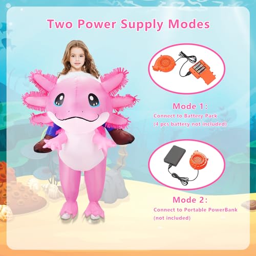 Stegosaurus Inflatable Axolotl Costume for Kids