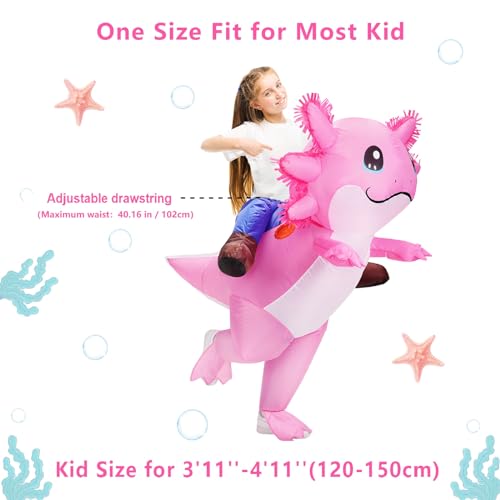 Stegosaurus Inflatable Axolotl Costume for Kids