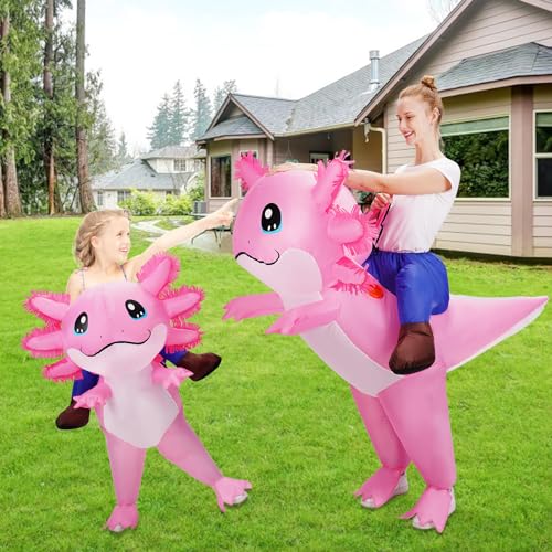 Stegosaurus Inflatable Axolotl Costume for Kids