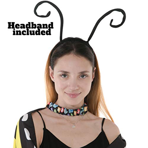 Rainbow Butterfly Costume Set with Lace Mask & Antennas