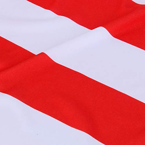 Men's Red and White Striped Halloween Costume Set