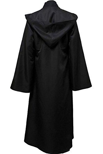 Men's Black Hooded Witch Costume Cloak
