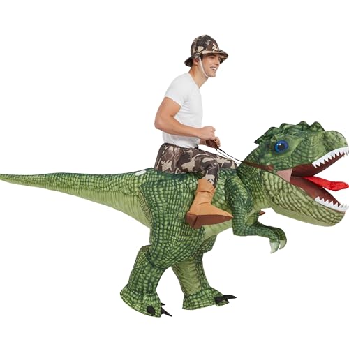 Inflatable T-Rex Dinosaur Riding Costume for Adults
