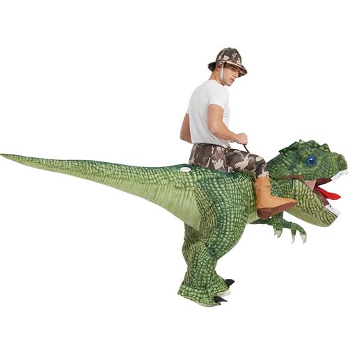 Inflatable T-Rex Dinosaur Riding Costume for Adults