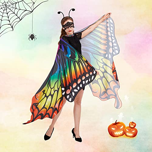 Tibeha Halloween Butterfly Costume with Wings & Mask
