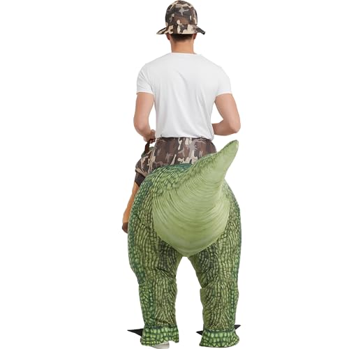 Inflatable T-Rex Dinosaur Riding Costume for Adults