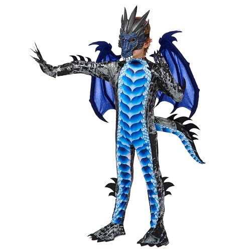 Boys Black and Blue Dragon Halloween Costume