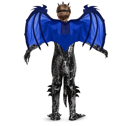 Boys Black and Blue Dragon Halloween Costume