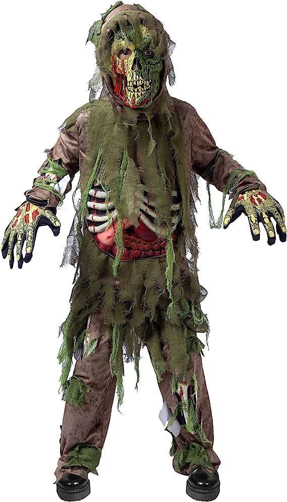 Deluxe Zombie Skeleton Costume for Kids Halloween