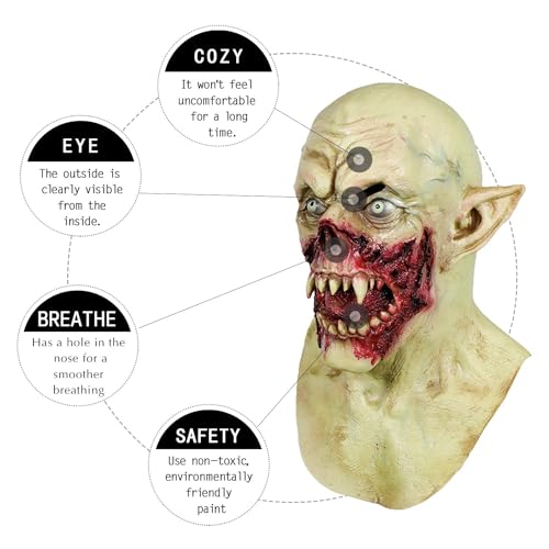 Creepy Vampire Zombie Mask for Halloween Fun