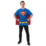 Superman T-Shirt with Cape Costume for Men