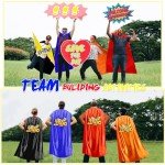 Blue Superhero Cape and Mask for Halloween