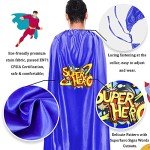 Blue Superhero Cape and Mask for Halloween