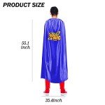 Blue Superhero Cape and Mask for Halloween