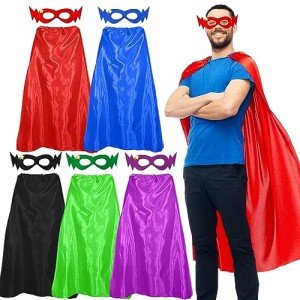 Adult Superhero Capes Costume Set - 5 Pack
