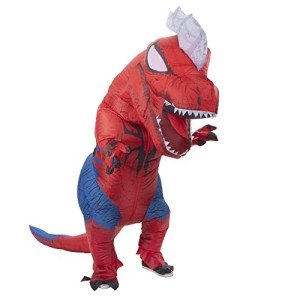 Adult Inflatable Spider-Rex Dinosaur Costume with Gloves