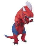 Adult Inflatable Spider-Rex Dinosaur Costume with Gloves