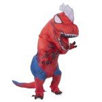 Adult Inflatable Spider-Rex Dinosaur Costume with Gloves