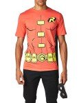 DC Comics Men's Robin Costume T-Shirt, Red