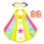 iROLEWIN Superhero Cape and Mask Set for Kids