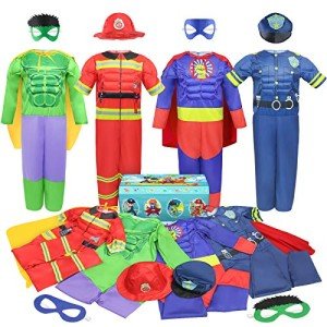 Boys' Dress-Up Costumes: Superhero, Policeman & Fireman