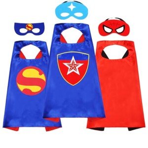 Kids' Superhero Capes & Masks - 3PCS Set