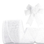 White Burlap Ribbon for Halloween Crafting & Decor