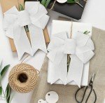 White Burlap Ribbon for Halloween Crafting & Decor