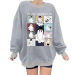 Cute Ghost Women’s Halloween Oversized Sweatshirt