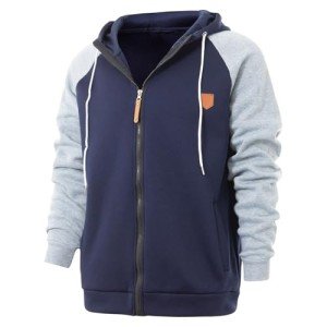 Men's Lightweight Black Zip-Up Halloween Hoodie