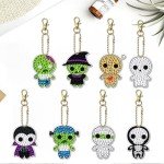 Scary Movie DIY Diamond Art Keychains - 8 Pack