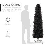 4.5ft Black Pencil Tree for Halloween Decor