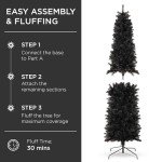 4.5ft Black Pencil Tree for Halloween Decor