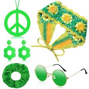 Retro Hippie Costume Accessories Set for Halloween