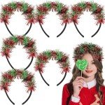 6 Pcs Halloween Fuzzy Pom Pom Headbands
