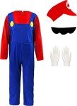 Vowdicua Super Brothers Men's Halloween Costume - Red
