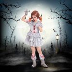 Girls' Scary Clown Costume with Makeup Kit