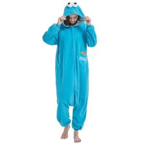 Cozy Blue Animal Onesie Halloween Pajamas