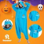 Cozy Blue Animal Onesie Halloween Pajamas