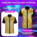 Men's 70s Disco Sequin Shirt for Halloween