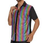 Men's 70s Disco Sequin Shirt for Halloween
