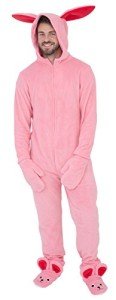 Adult Unisex Bunny Pajama Costume for Halloween