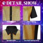 Men's 70s Disco Sequin Shirt for Halloween