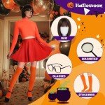 Womens Halloween Costume Set: Turtleneck & Skater Skirt