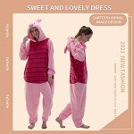 Pink Pig Costume Onesie for Adults Halloween